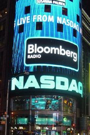 NASDAQ MarketSite at night